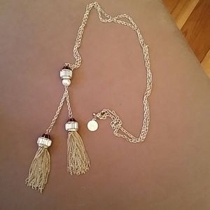 WHBM long tassle necklace